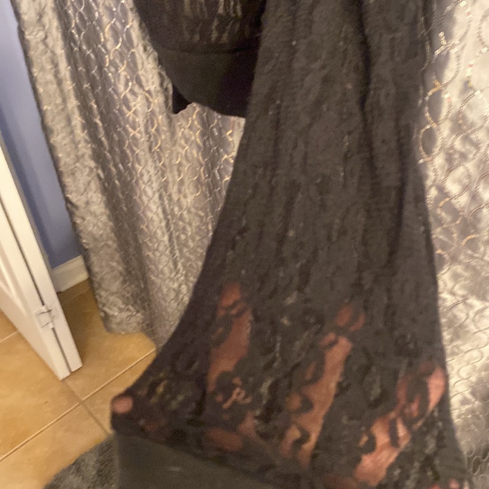 Black, see-through lace, PINK Victoria’s Secret shirt - Picture 3 of 4